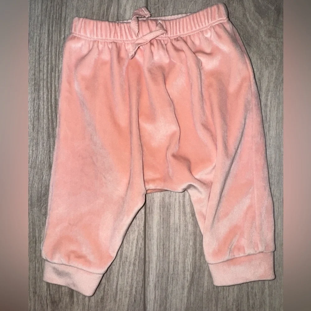 OLD NAVY Pink Velour Baby Outfit